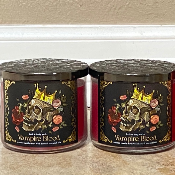 Bath & Body Works Vampire Blood 3 Wick Candles, Foam Soap & 1 Room Spray - Picture 1 of 6
